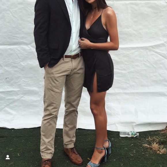 Charcoal Grey TOBI Strappy Mini Dress with Slit - Picture 6 of 6